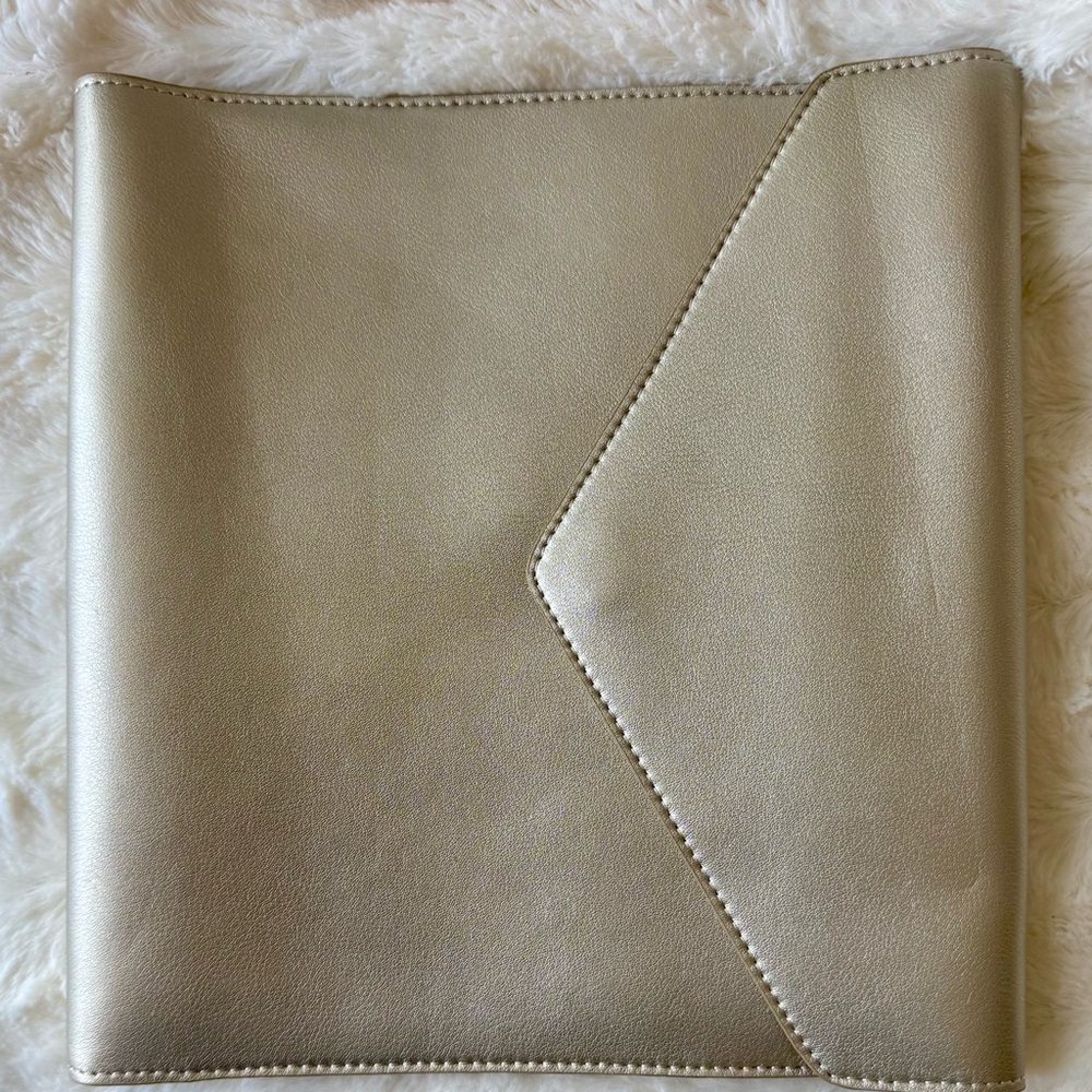 Erin Condren Vegan Leather Folio - Champagne NWOT